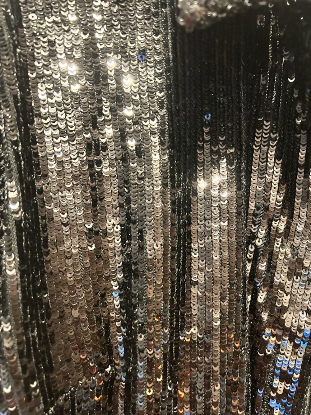 Express Black Sequined Ribbed button down shirt - Picture 3 of 8